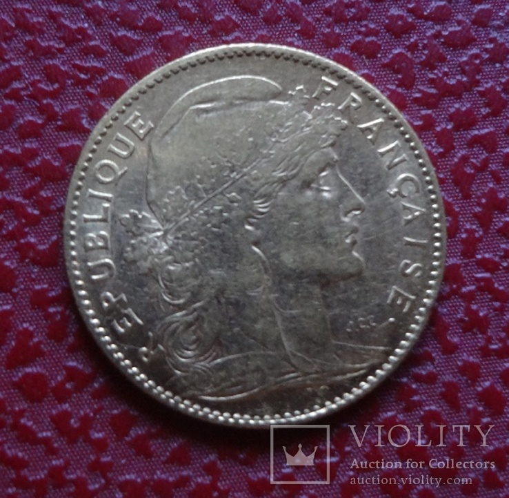 10 франков  1906  Франция золото  (Б.1.11)~