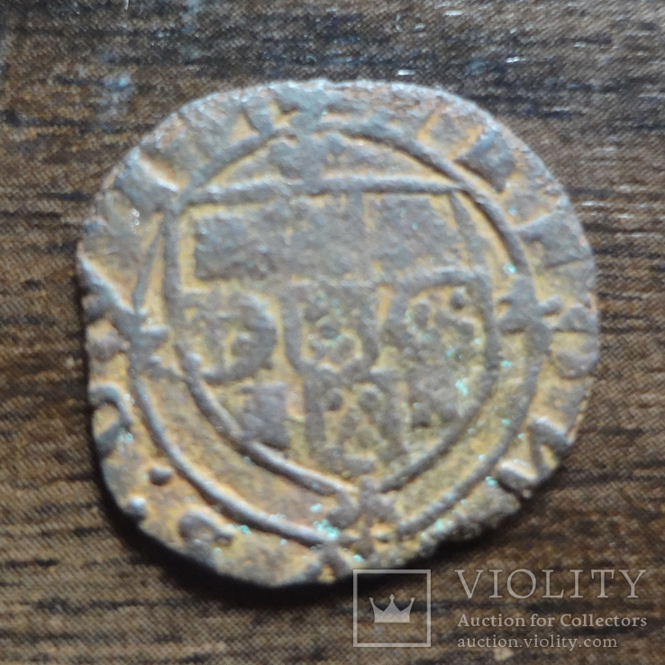 1 сейтил 1/6 реала  (1521-1557)  Португалия  Жуан III  (Л.10.6)~, фото №2