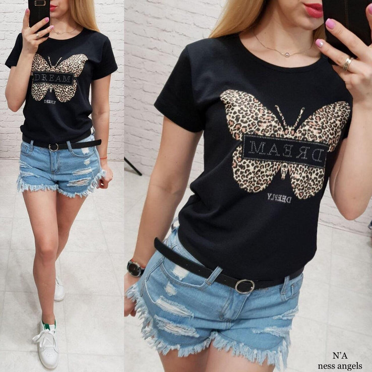 Женская футболка с бабочкой, numer zdjęcia 3