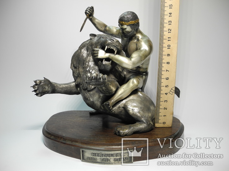 Фигура Геркулес убивает Льва (Серебро 800 пр, 1.2 кг), фото №13