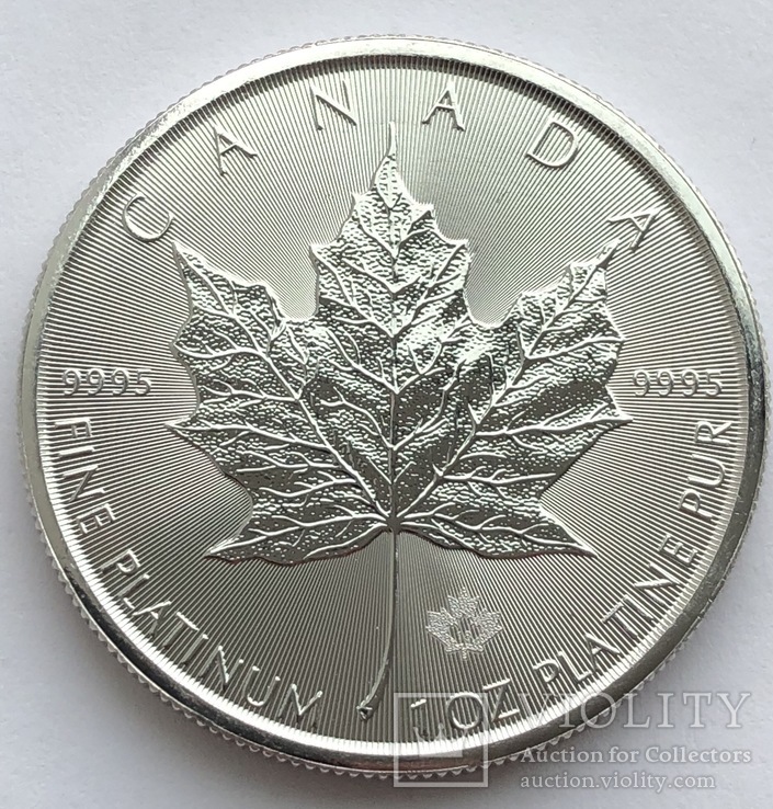 50 $ 2018 год Канада платина 31,1 грамм 999,5’, фото №5