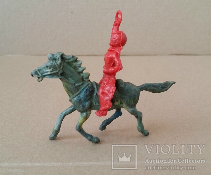 Ковбой на лошади с лассо  красного цвета Texas Италия 1960-1970-х годов, фото №4