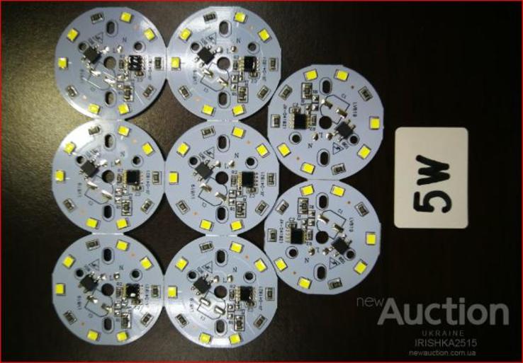 LED светодиодный модуль плата на 220 вольт для лампа 5вт АС 220v 5w E27 E14