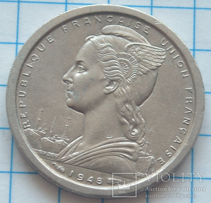  1 франк, Французская Экваториальная Африка, 1948г.