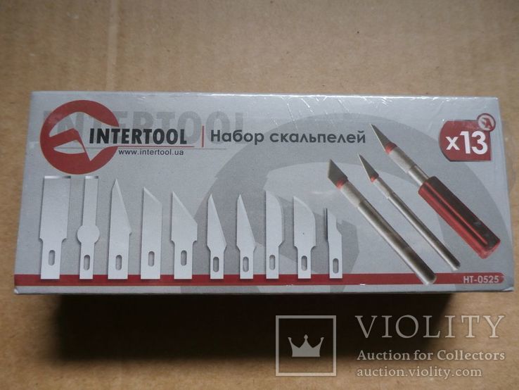 Набор Скальпелей INTERTOOL для резьки по дереву 13 лезвий