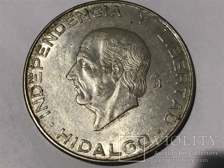 5 песо серебро 1955 года, фото №3