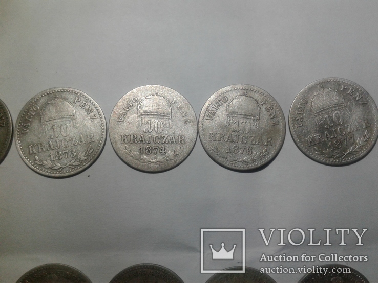 Погодовка монет Австро-Угорщини 10 та 20 крейцерів Франца Йосифа, фото №4