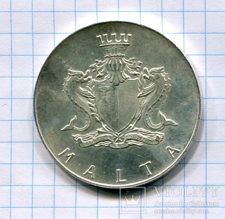 Мальта 2 фунта (Лиры) 1973 Юбилейные, фото №3