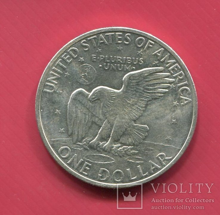 США 1 доллар 1971 ,,S,, серебро аUNC Лунный, фото №3
