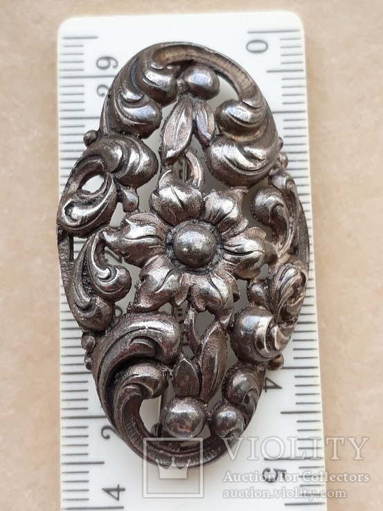 Серебряная брошь в стиле модерн, клеймо (11.5г), фото №6