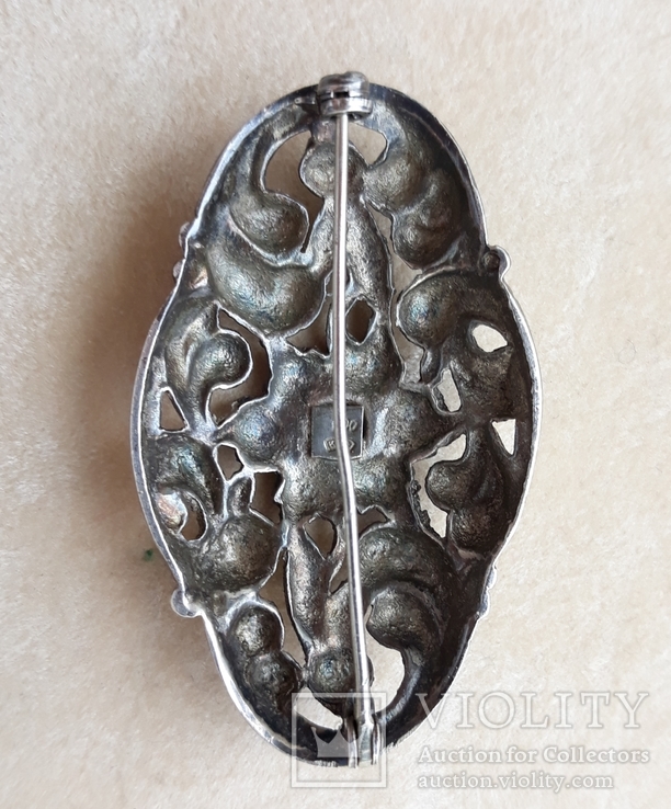 Серебряная брошь в стиле модерн, клеймо (11.5г), фото №12