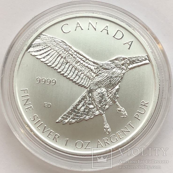 5 $ 2015 год Канада серебро 31,1 грамм 999,9’