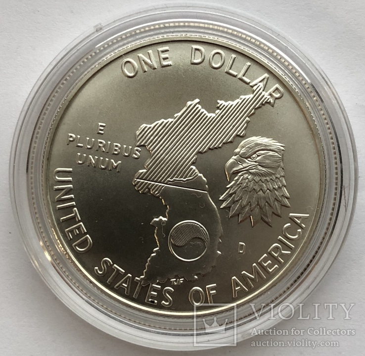 1 $ 1991 год США серебро 26,73 грамм 900’, фото №5