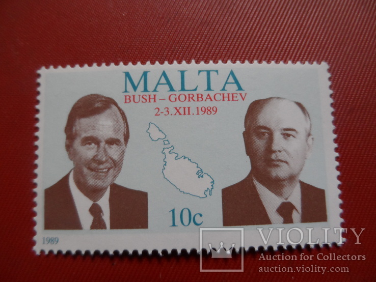 Марка  Мальта 1989 Буш Горбачев договора об разрушении СССР