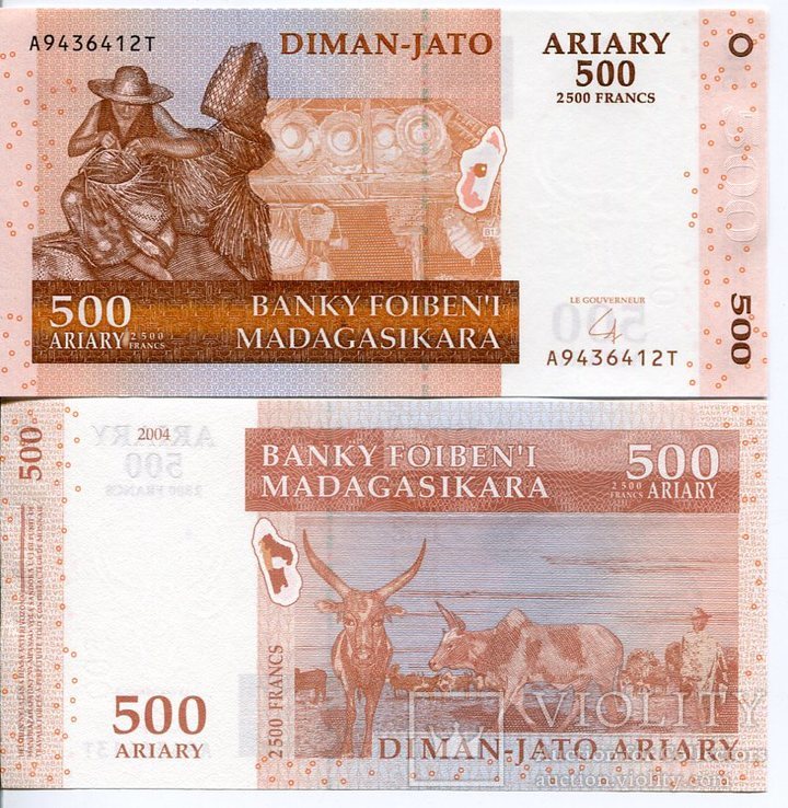 Мадагаскар 500 ариари UNC