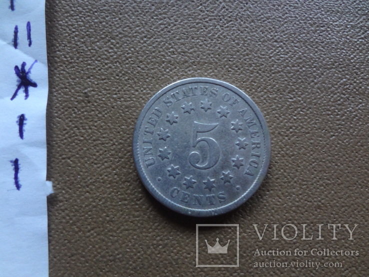 5  центов  1869  США  (Ж.1.1)~, фото №7