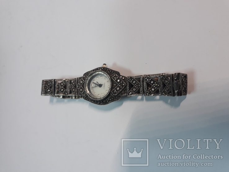 Часы женские с серебра 925 пр ( Japan ) вес 31 гр., фото №4