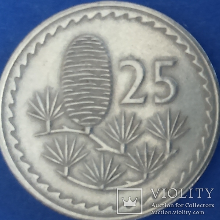 Кіпр 25 центів 1968 р