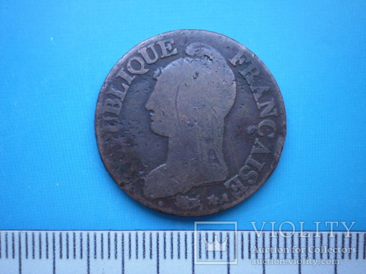Франція 5 сантимів, 1799 ВВ, фото №3