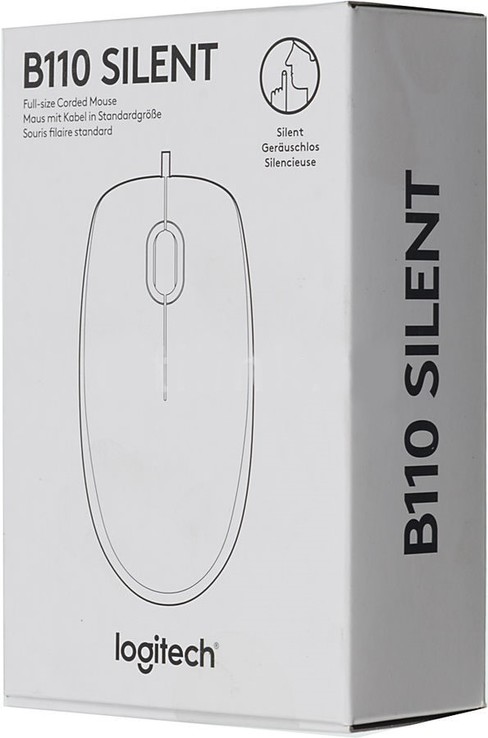 Проводная мышь (мышка) Logitech B110 Silent (910-005508) Black USB, фото №5