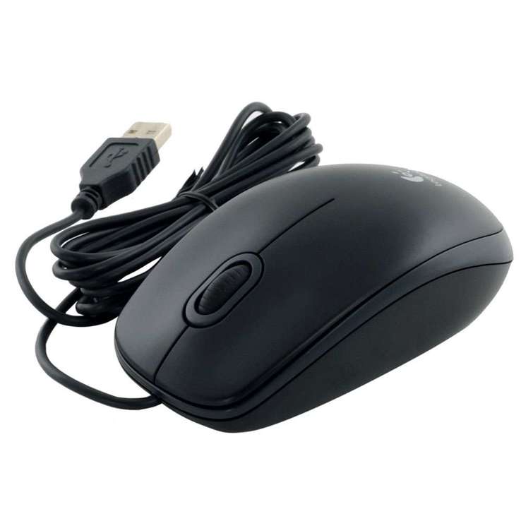 Проводная мышь (мышка) Logitech B100 USB Black (910-003357), фото №2