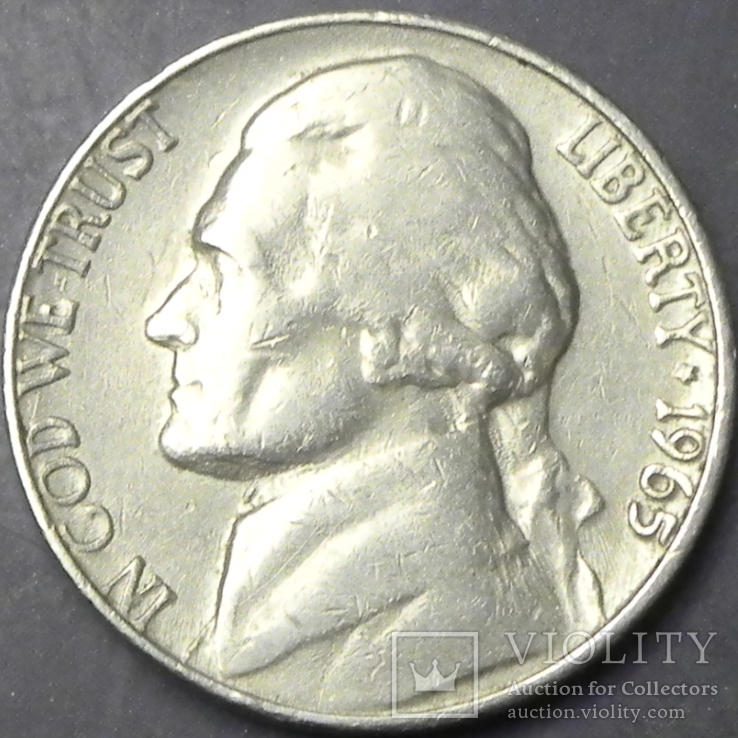 5 центів США 1965, фото №2