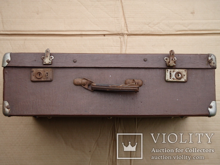 Старий чемодан , коричневий. 60-35-18 см., фото №4