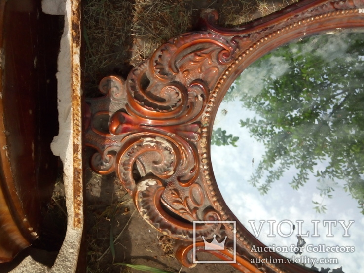 Старое винтажное зеркало с подставкой на реставрацию., фото №11
