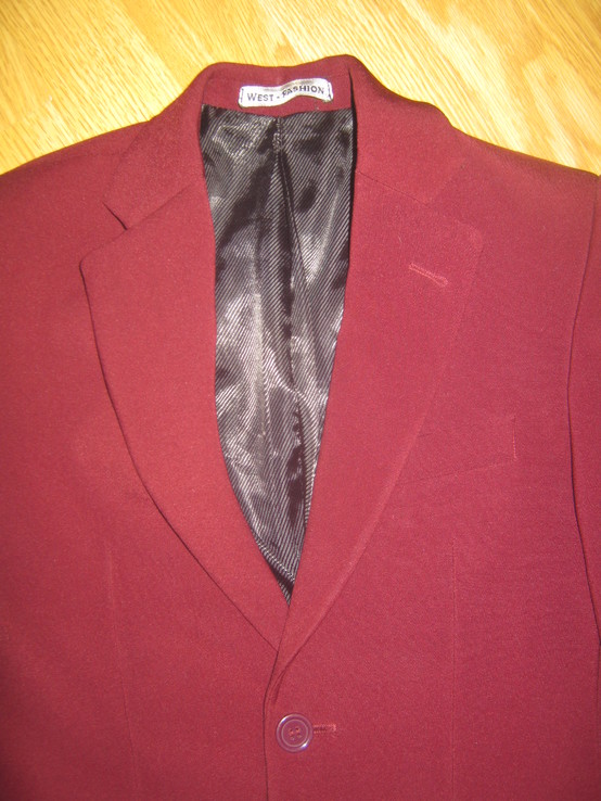 Бордовий піджак west-fashion на 6-8 рочків, numer zdjęcia 3