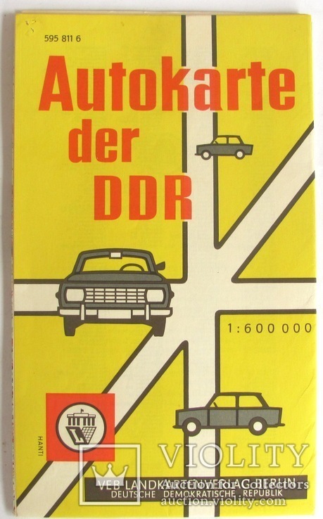 Автокарта ГДР 1974 года, фото №2