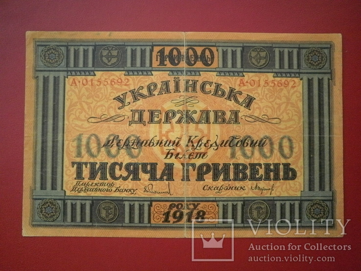 Україна 1918 рік 1000 гривень., фото №2
