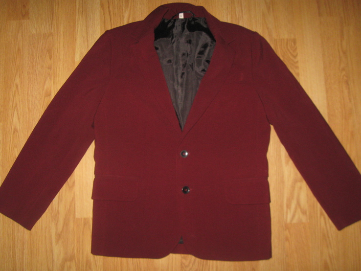 Бордовий піджак на 152см, фото №2