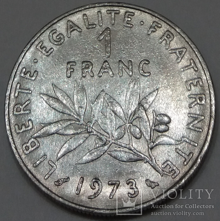 Франція 1 франк, 1973, фото №2