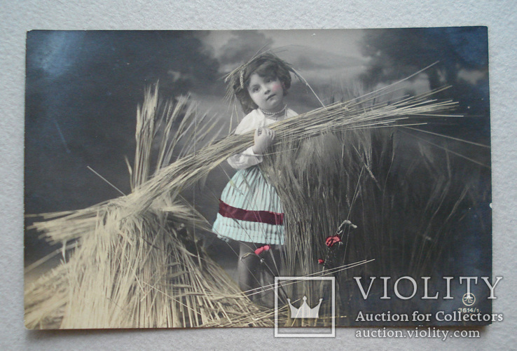 Фотооткрытка "Девочка с пшеницей", фото №2