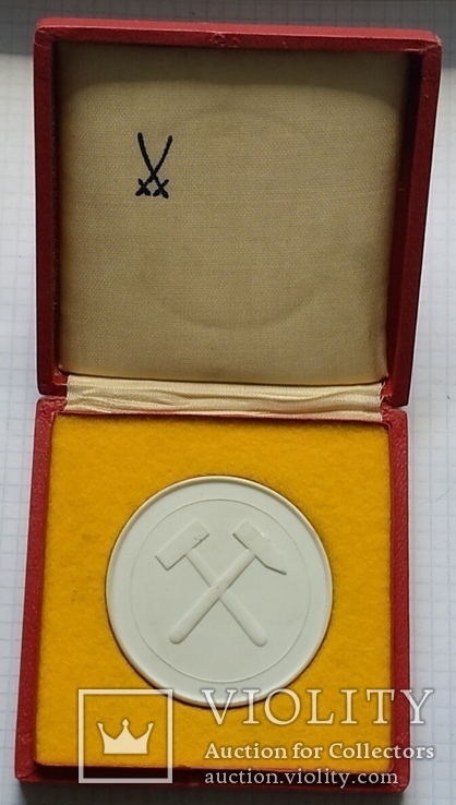 Настольная медаль Мейсен в родной коробке., фото №4