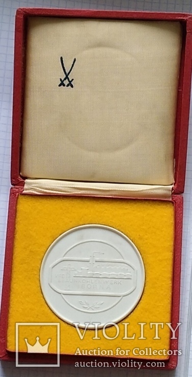 Настольная медаль Мейсен в родной коробке., фото №9