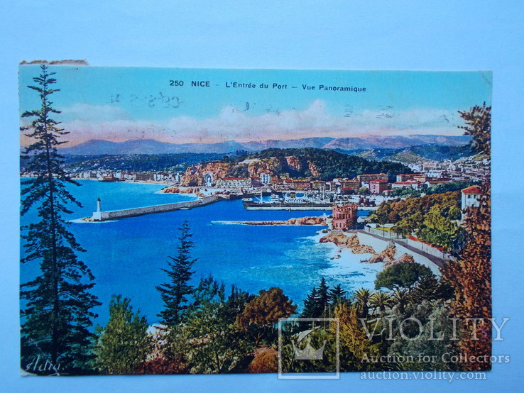 Ніцца. Панорама порта. Пройшла пошту в 1934 р., фото №2