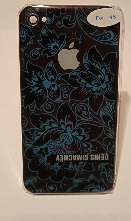Задняя крышка на iPhone 4 (№1) Denis Simachev blue