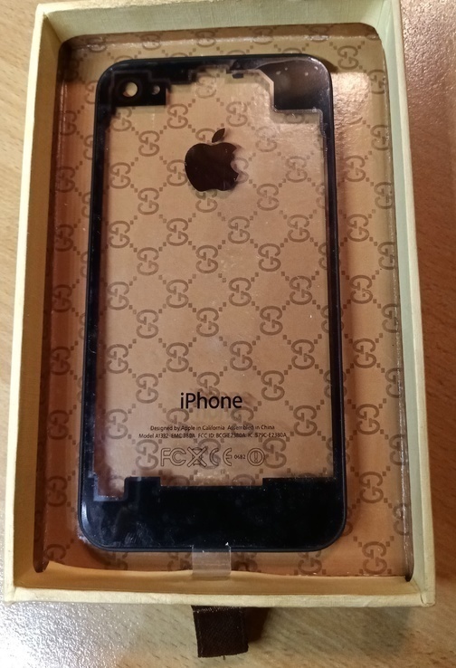 Прозрачная задняя крышка на iPhone 4 (№26), фото №3