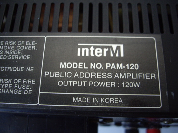 Трансляционный усилитель INTER-M PAM-120, numer zdjęcia 6