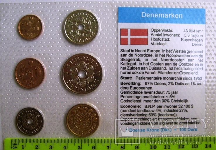 Дания набор 25 эре - 10 крон 1998 год