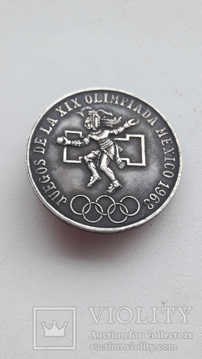 25 Песо 1968 Мексика Олимпиада ( серебро )