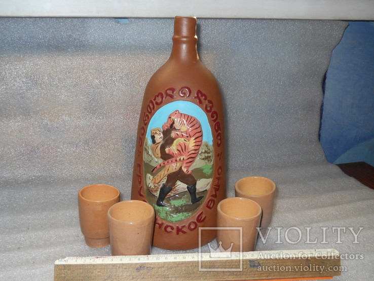 Грузинская бутылка "Витязь в тигровой шкуре", фото №4