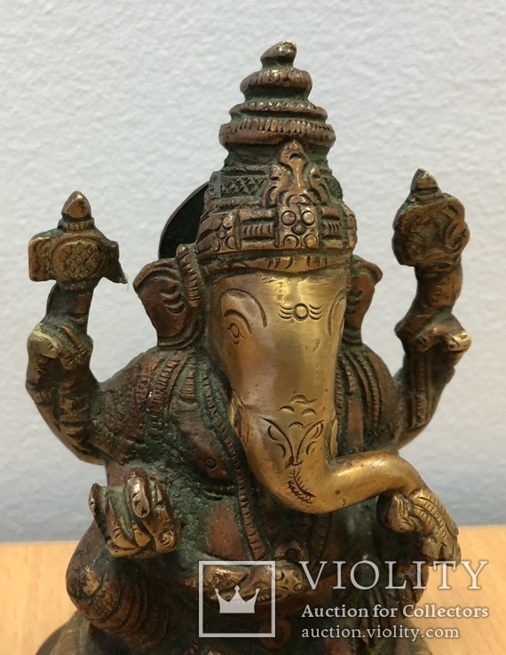 Бронзовая статуэтка Бога Ганеша. Индия, фото №3