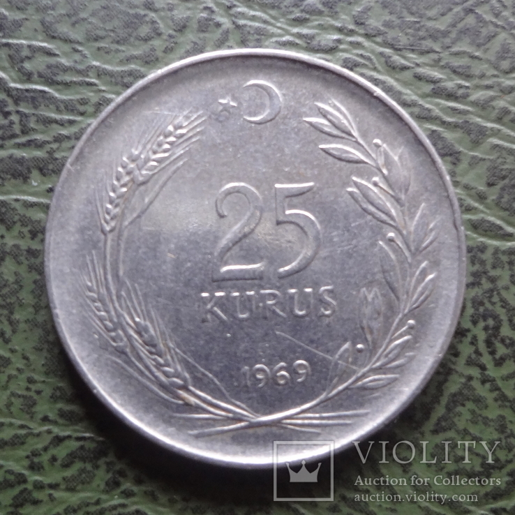 25 куруш  1969  Турция   ($1.2.20)~, фото №3