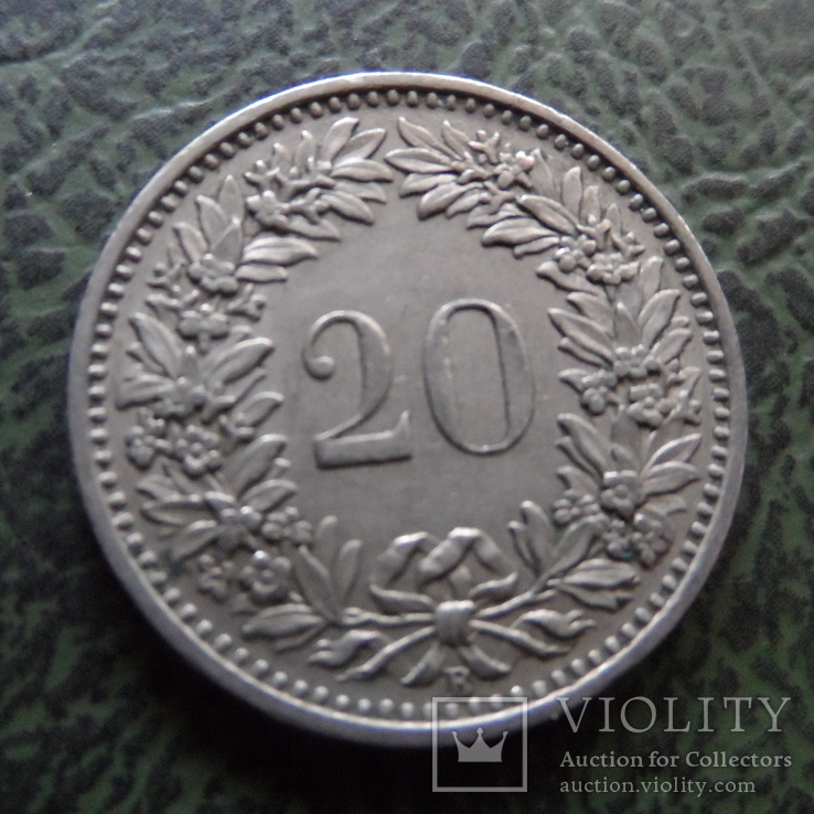 20  раппенов 1953  Швейцария   ($1.2.29)~, фото №3