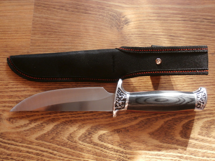 Охотничий нож COLUMBIA В051-5 с металлической гравированой гардой, фото №3