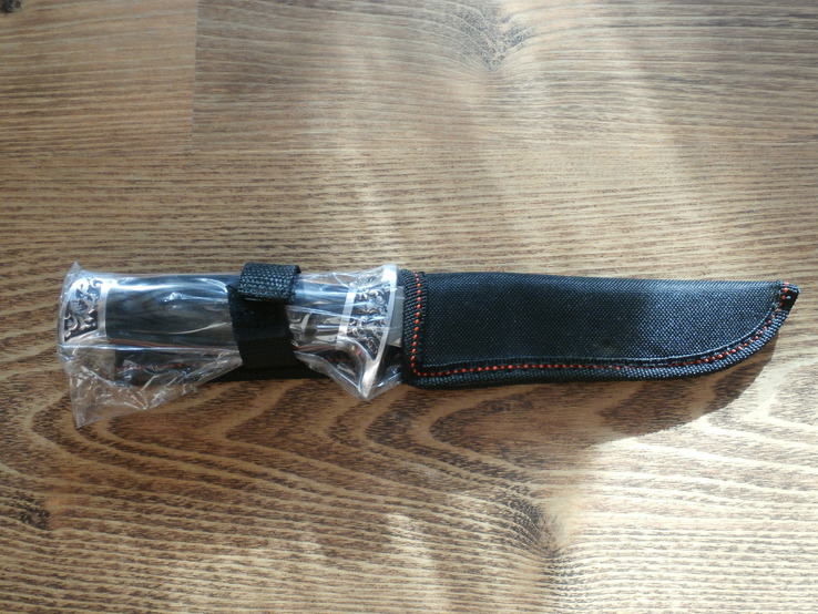 Охотничий нож COLUMBIA В051-5 с металлической гравированой гардой, фото №4