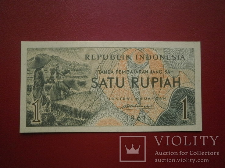 Індонезія 1961 рік 1 рупія UNC., фото №2