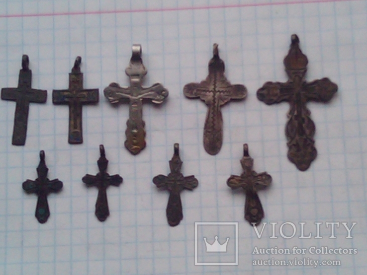 Царские крестики серебро 9шт, фото №2